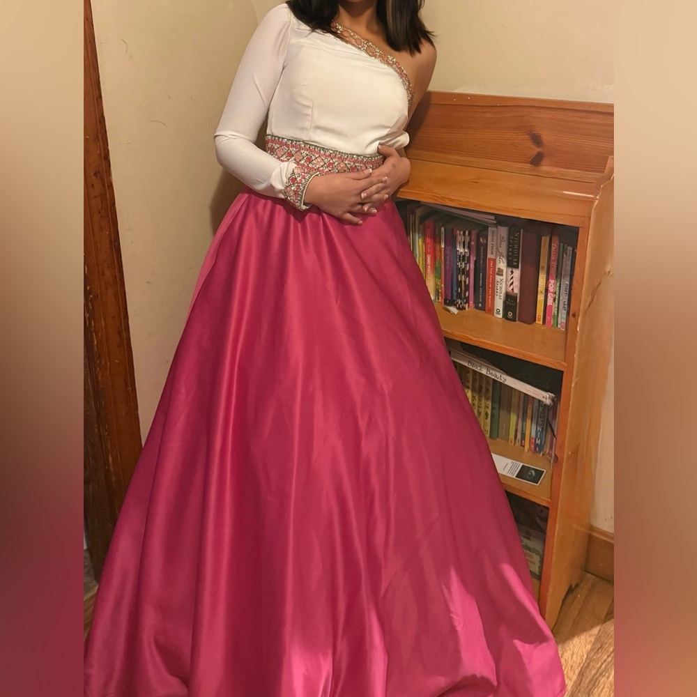 Pink and White Pageant Gown